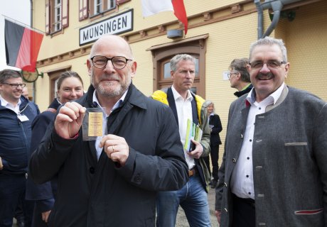 Verkehrsausschuss besucht SAB - Minister Hermann