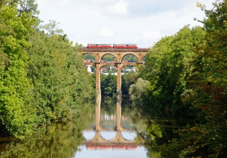 SAB auf dem Enzviadukt Bietigheim