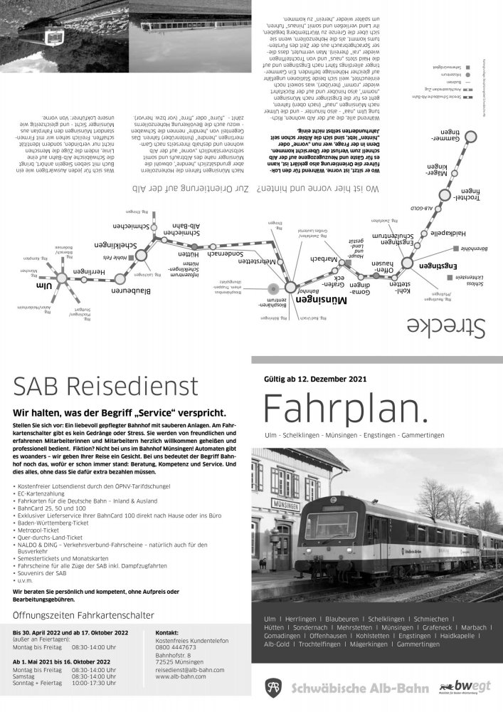 Fahrplanbroschüre 2022 Faltblatt