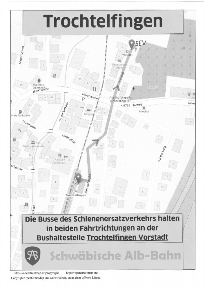 Stationsaushang Trochtelfingen