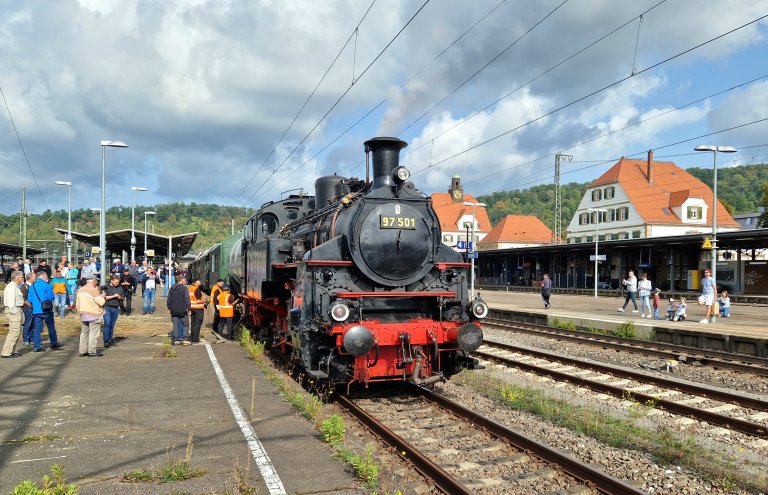 97 501 beim ersten Wassernehmen in Plochingen